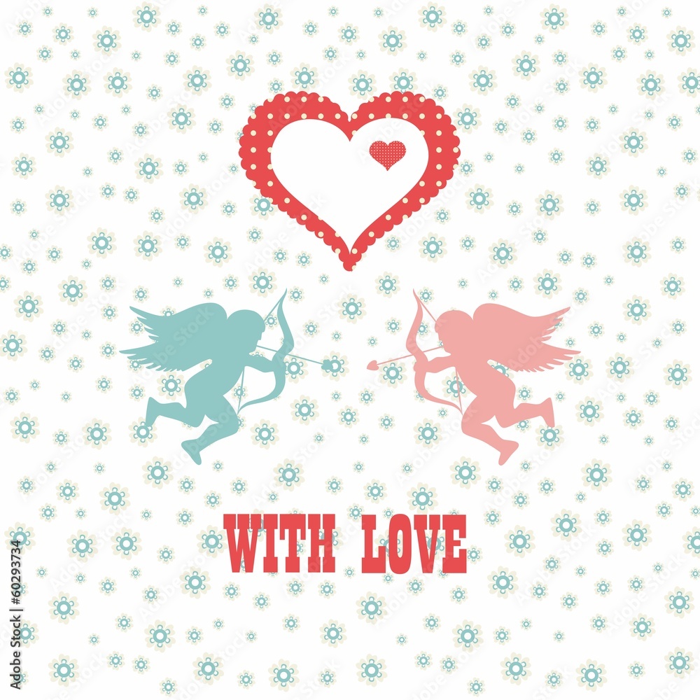 Fototapeta premium happy Valentines day - greeting card