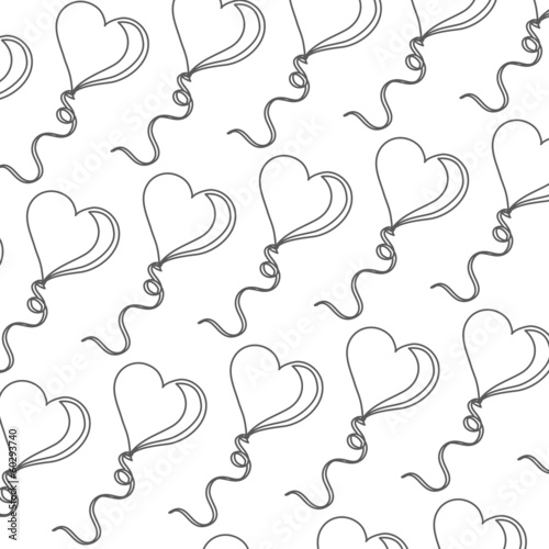 hearts baloon pattern