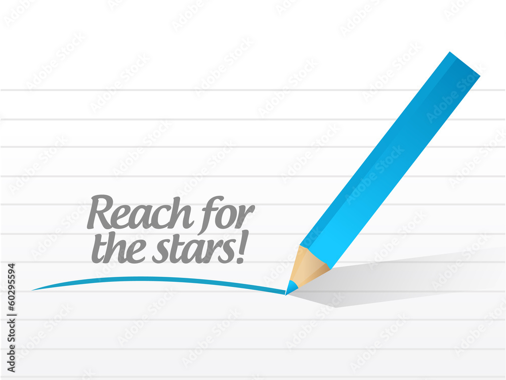reach for the stars message illustration design reach for the stars message illustration design