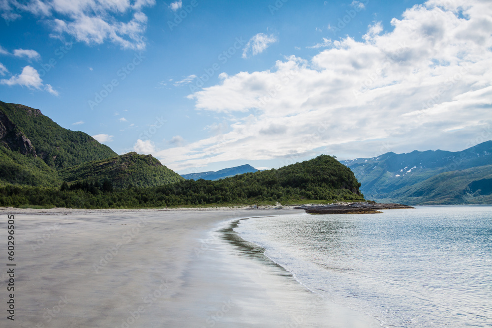 Empty beach in Northern Norway