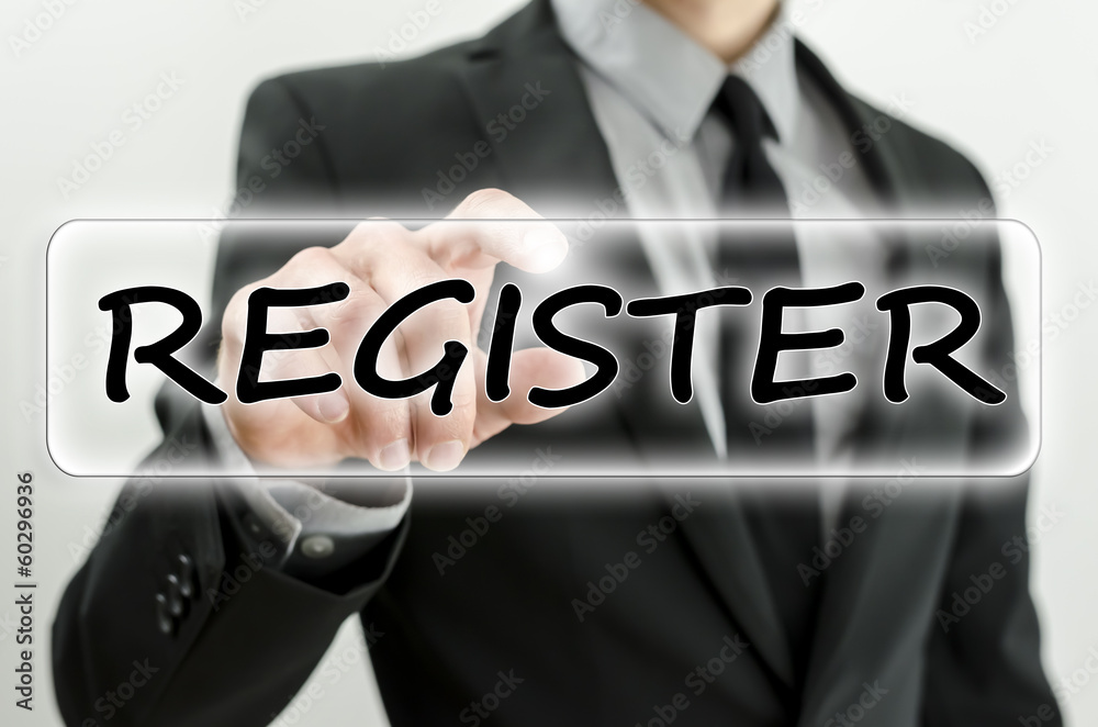 Register text in a computer navigation bar
