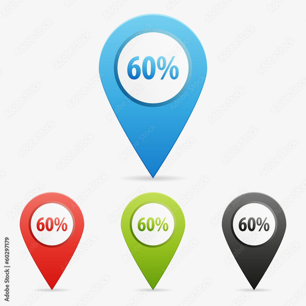 Vector 60 percent pointers Vector 60 percent pointers