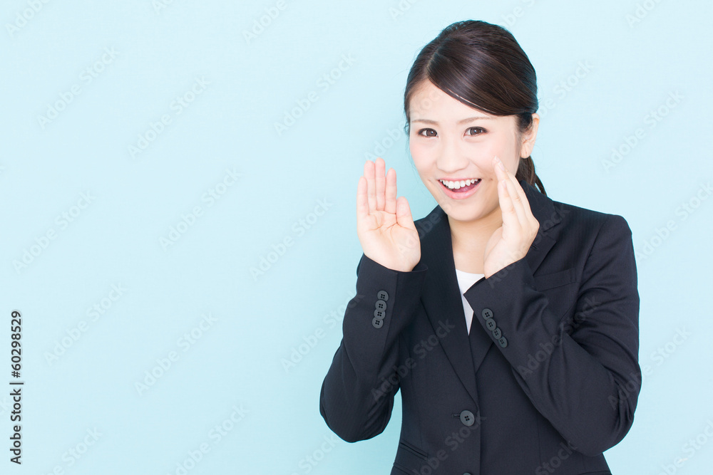 young asian businesswoman calling young asian businesswoman calling