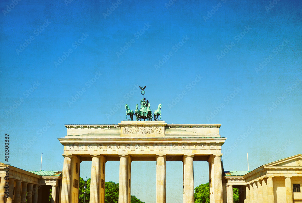 retro style Brandenburg Gate