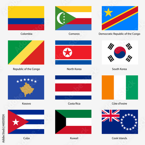 Set Flags of world sovereign states. Vector illustration. Set n Free Download Set Flags of world sovereign states. Vector illustration. Set n - GFXLoad
