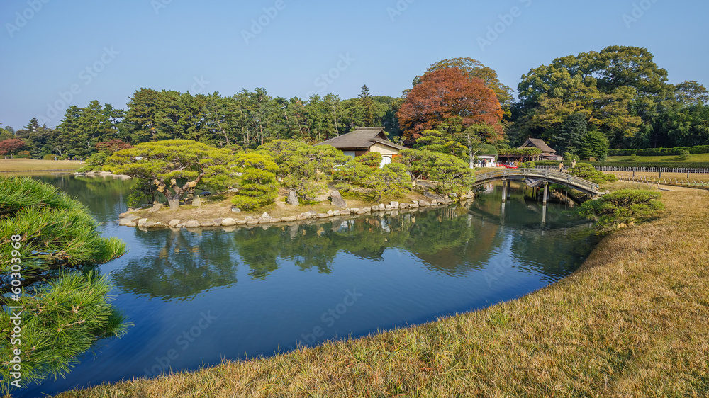Sawa-no-ike Pond at Koraku-en garden in Okayama