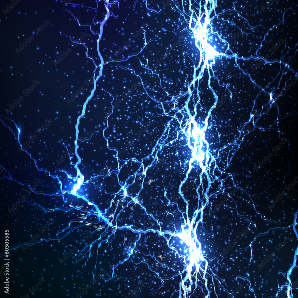 electrical sparks on a dark blue background electrical sparks on a dark blue background
