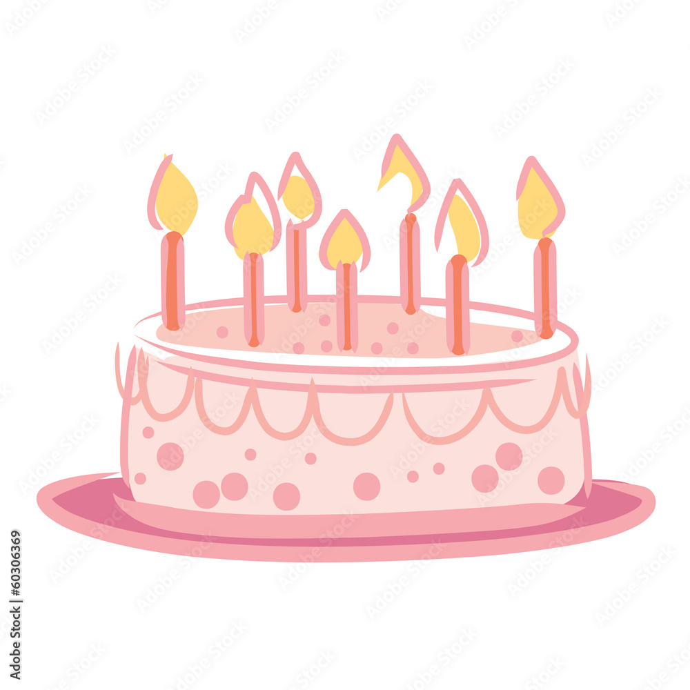 Candles on Cake Pink color. Candles on Cake Pink color.