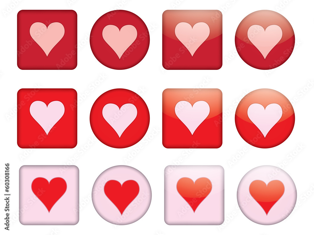set of buttons with valentine set of buttons with valentine