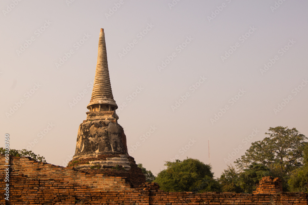 Fototapeta premium Old brick buddha temple