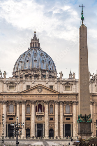 St. Peter's Basilica in Vatican City in Rome, Italy.