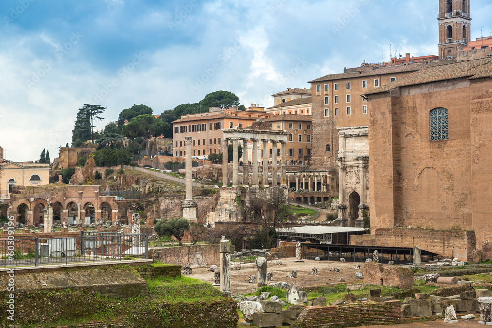 Roman ruins in Rome.