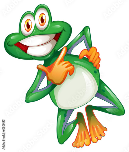 A smiling frog