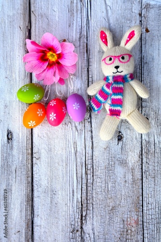 Osterkarte - Osterhase mit ...