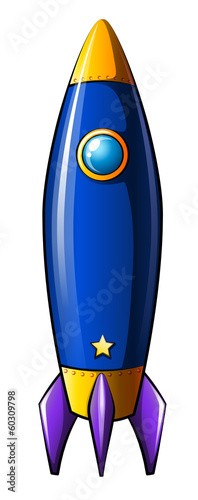 A rocket with a star
