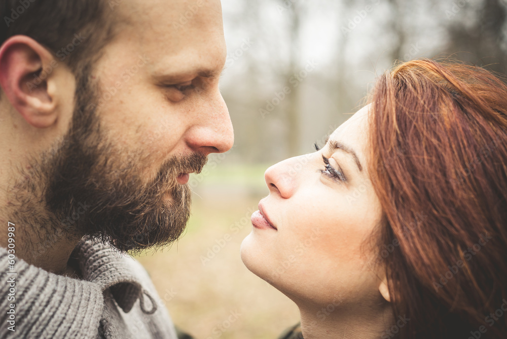 close up faces of couple in love close up faces of couple in love
