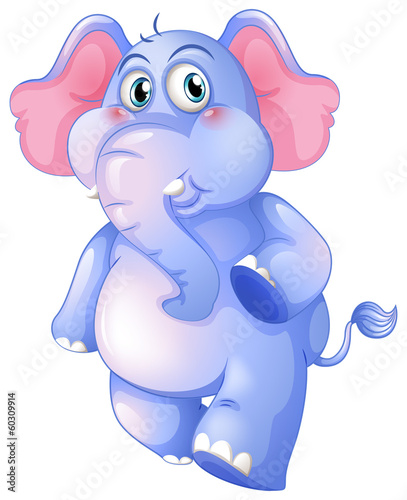 A young blue elephant