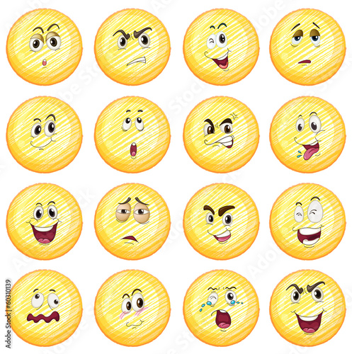 Different facial expressions