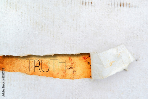 Truth title on old paper