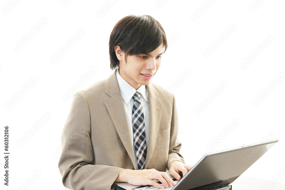 笑顔のビジネスマン 笑顔のビジネスマン