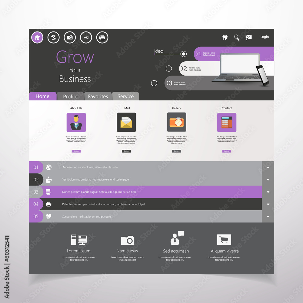 Flat Website Template Flat Website Template
