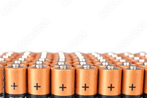 gold batteries in rows