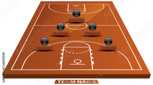 3d basketball court