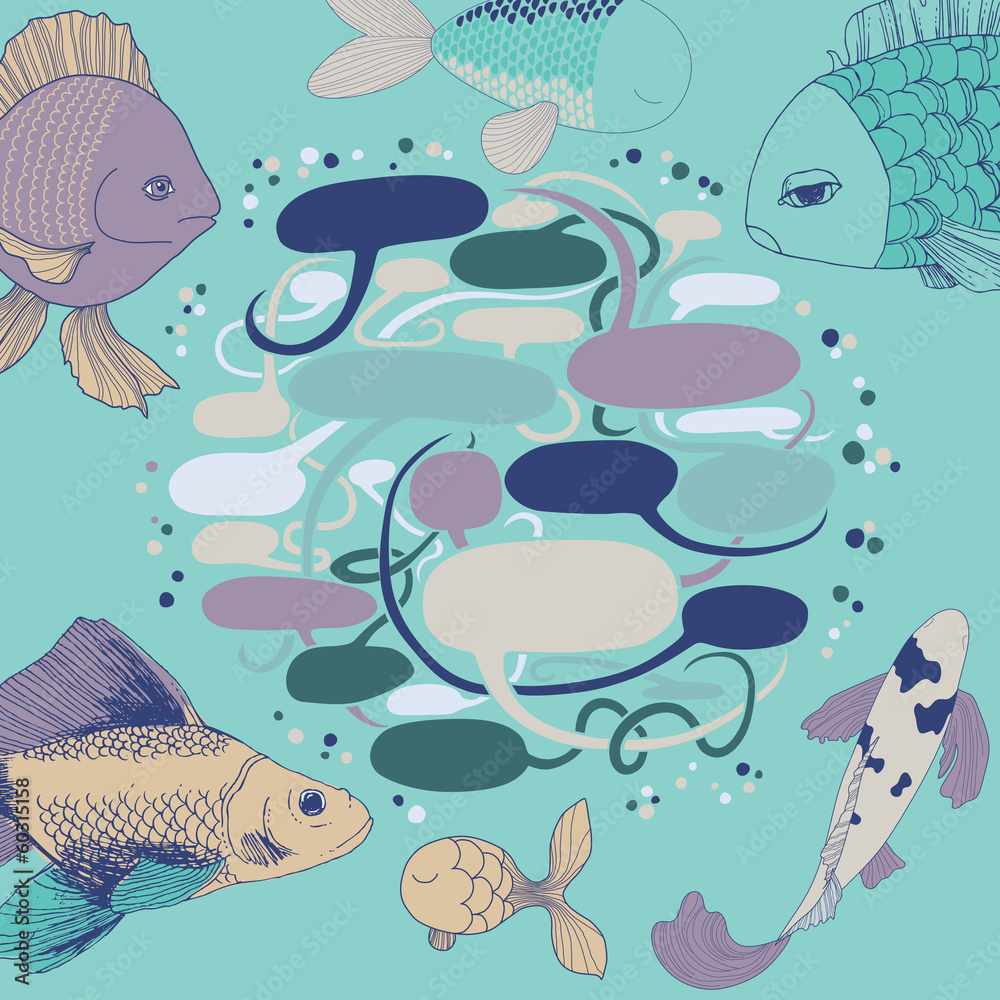 Fototapeta premium Talking Fishes