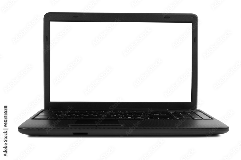 Black Laptop Computer Isolated XXXL Black Laptop Computer Isolated XXXL