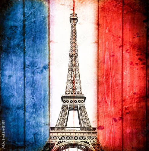 Obraz Flaga i vintage Tour