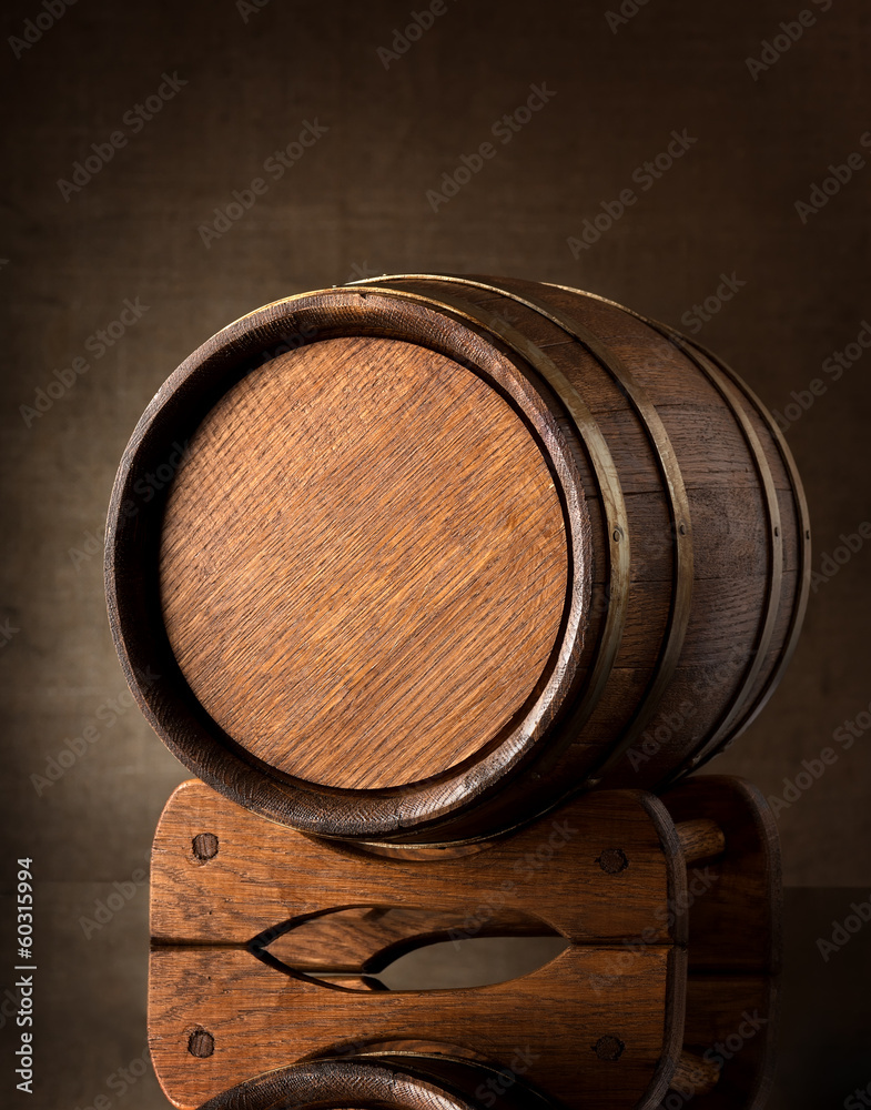 Old brown barrel