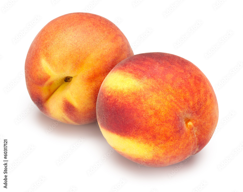 Peaches isolated on white background Peaches isolated on white background