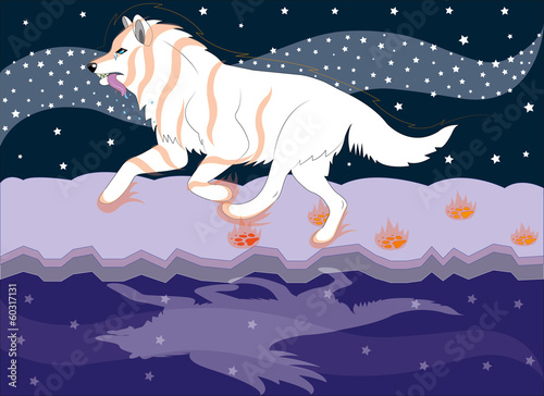 Running wolf the dreamer.