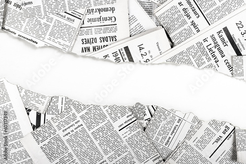 old ripped newspapers