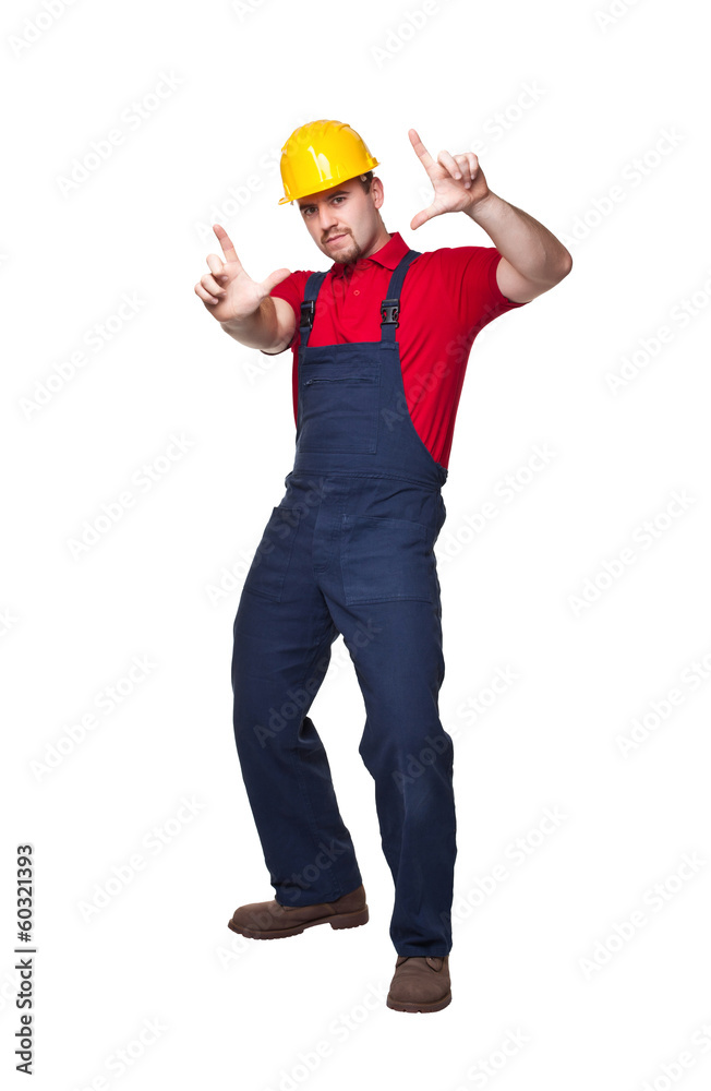 worker on white worker on white