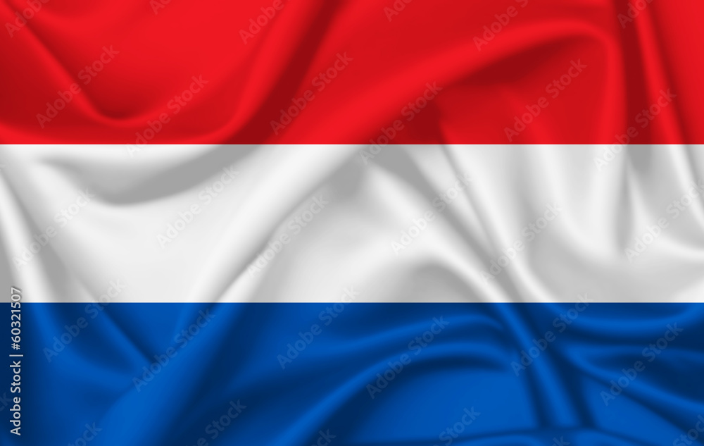 Flag of Netherland waving with silky look Flag of Netherland waving with silky look