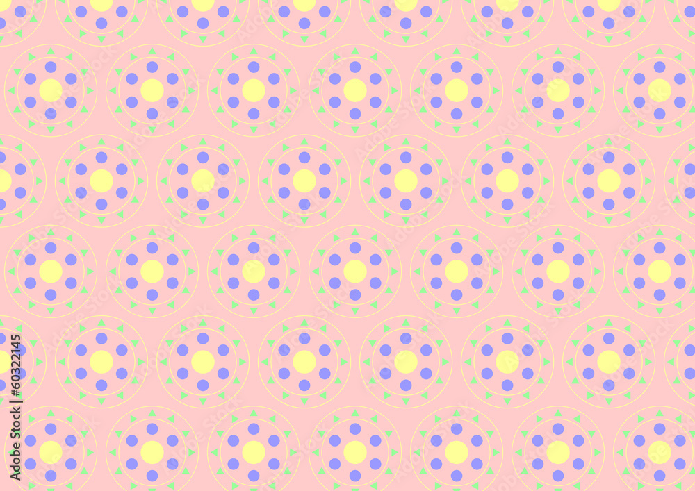 Circle Clasper Pattern on Pastel Color Circle Clasper Pattern on Pastel Color