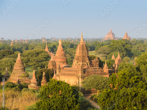 View of ancient temples in Bagan  Myanmar