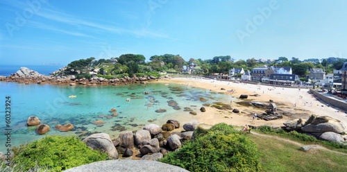 Panoramique de Trestraou, Bretagne.