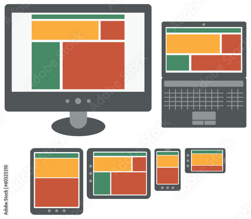 responsive design web application on screens
