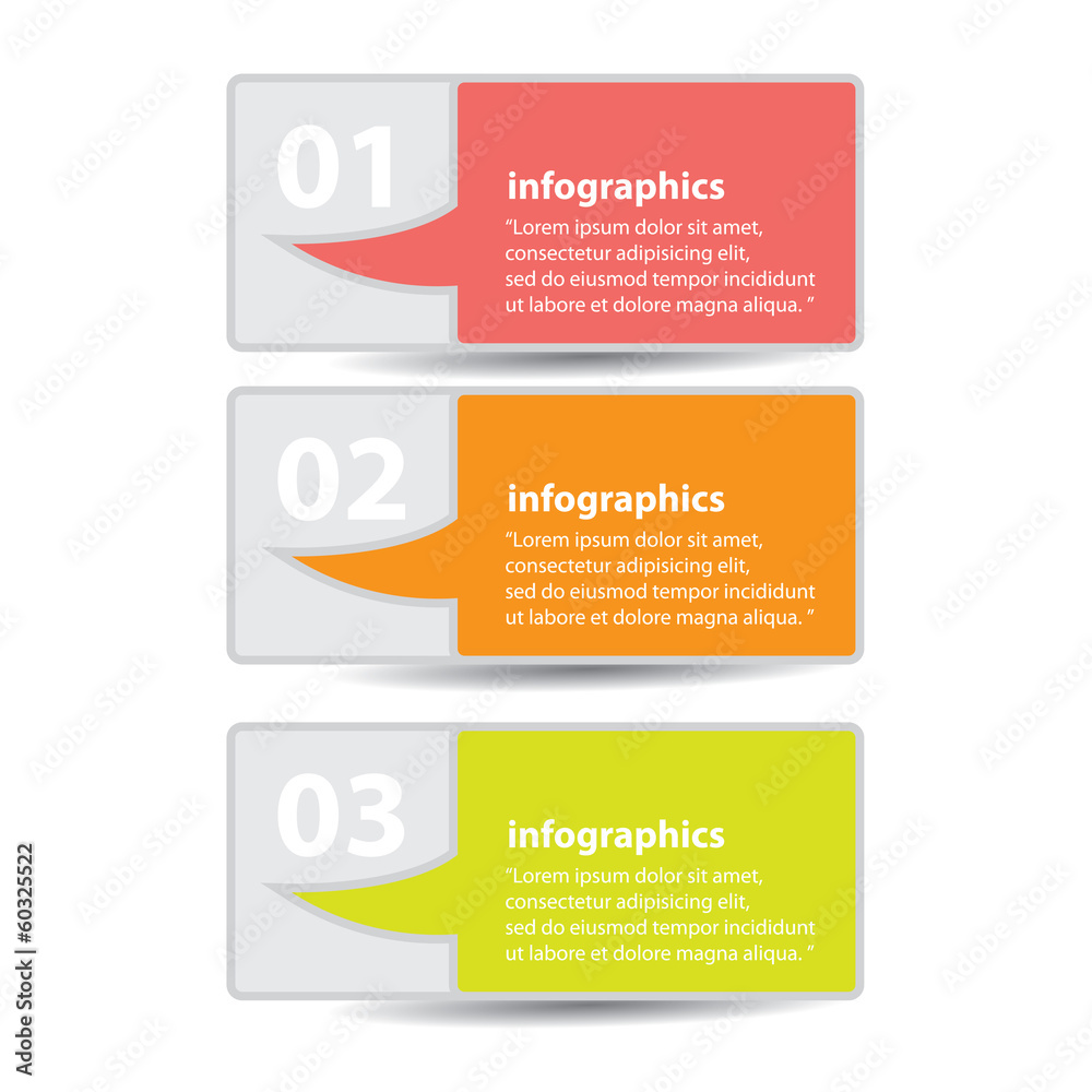 Modern flat infographics or numbered banners Modern flat infographics or numbered banners