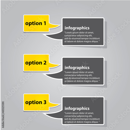 Modern flat infographics or numbered banners