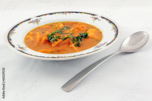 shahi paneer in plate with spoon