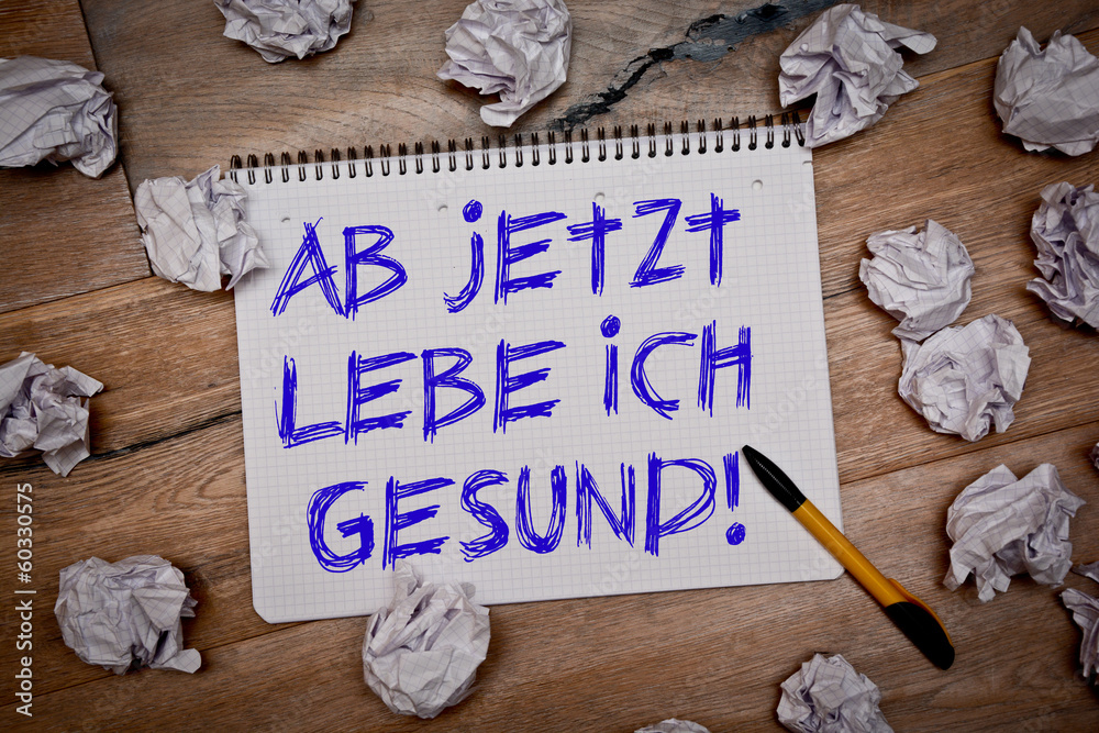 Ab jetzt lebe ich Gesund StockFoto Adobe Stock