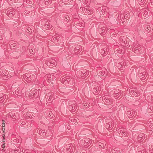seamless pattern pink roses