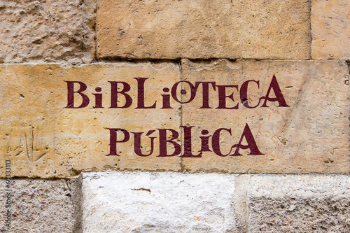 Public library in Casa de las Conchas, Salamanca, Spain. photo