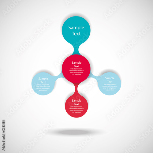 colorful round diagram infographics