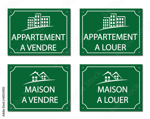 Panneau vente, location.