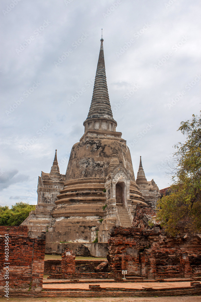 Stupa at Wat Phra Sri Sanphet Temple in Ayutthaya, Thailand