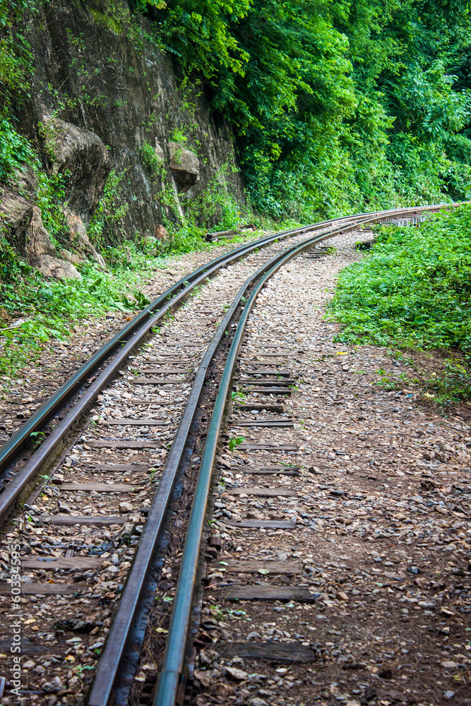 View of Burma railway (Death railway), Thailand View of Burma railway (Death railway), Thailand